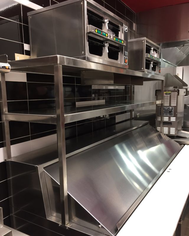 Durable Stainless Steel Restaurant Shelves 3 stainless steel restaurant shelves