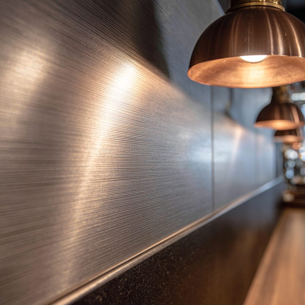 custom steel wall cladding for kitchens