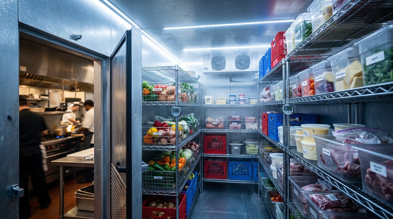Maximizing Space With Commercial Walk-in Refrigerators 1 professional comercial walk in refrigerator kitchen 3