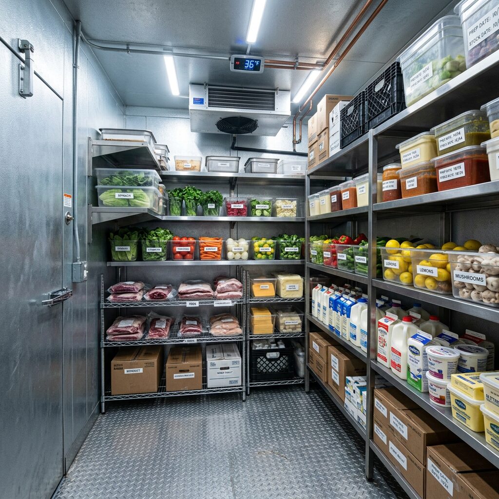 Maximizing Space With Commercial Walk-in Refrigerators 2 professional comercial walk in refrigerator kitchen 4